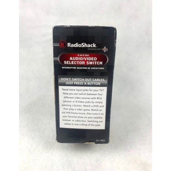 RadioShack 4-In/1-Out Audio/Video Selector Switch with RCA & S-Video Inputs Mode - Picture 3 of 10